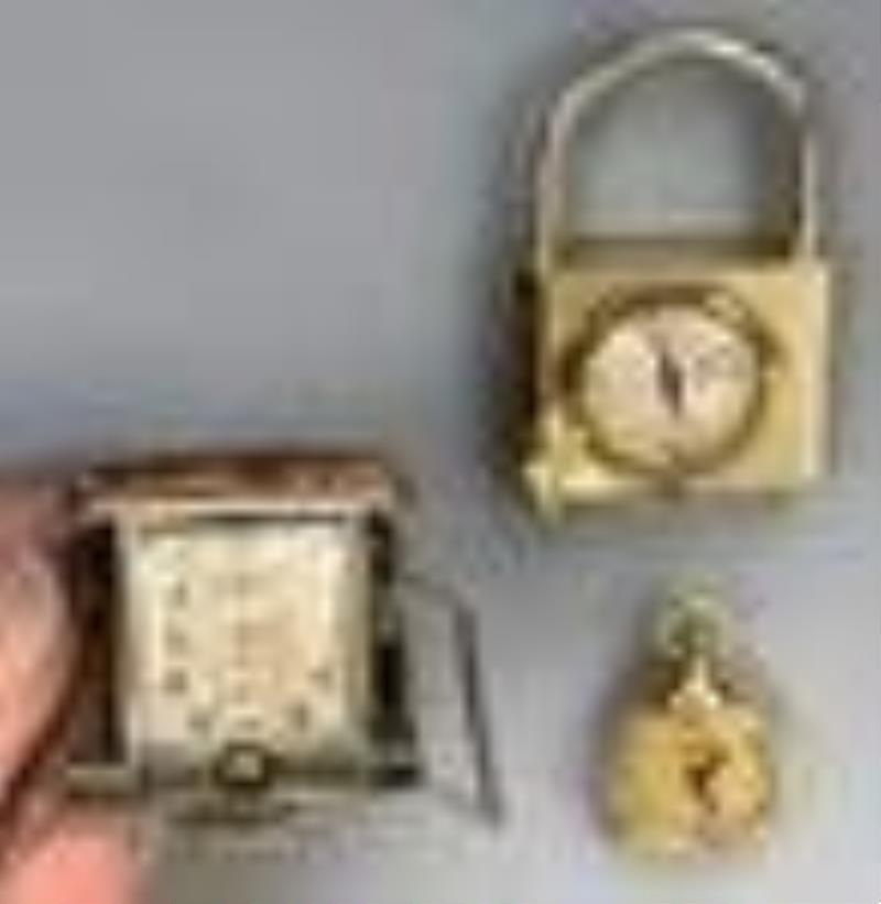 Group of 3 items, 2 Watches & 1 Mini Clock