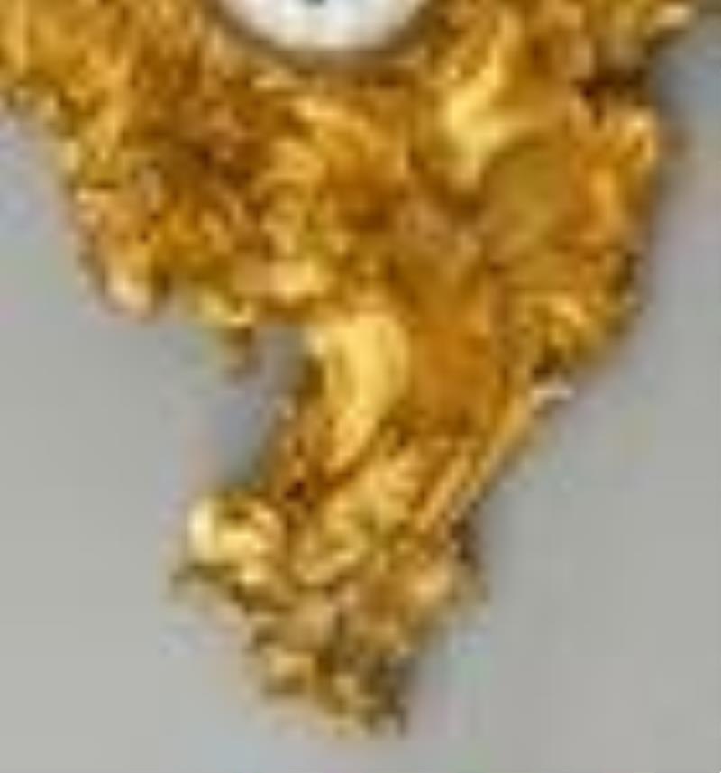 Small French gilt bronze Rococo style clock
