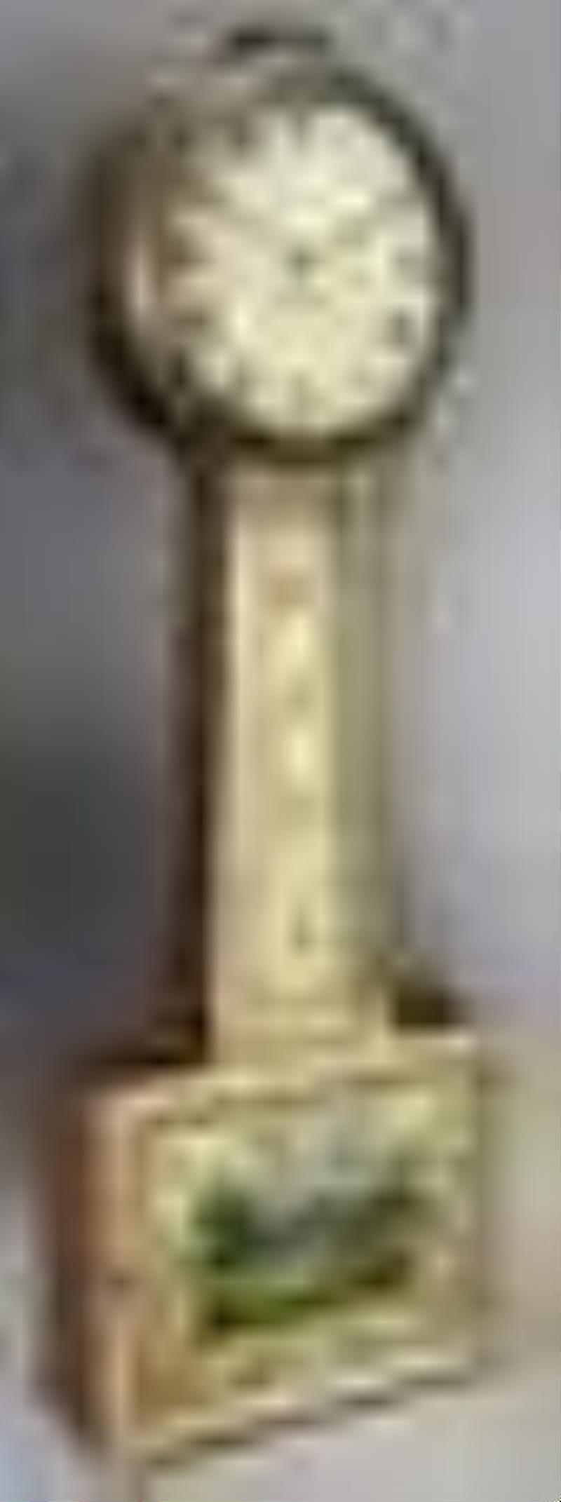 Federal mahogany and gilt banjo clock