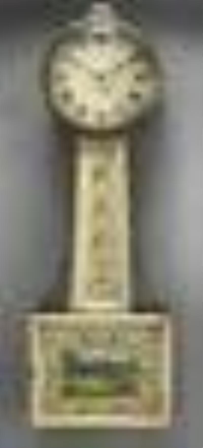 Federal mahogany and gilt banjo clock