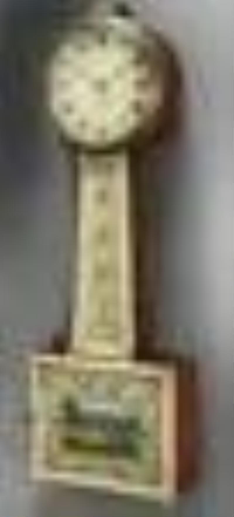 Federal mahogany and gilt banjo clock
