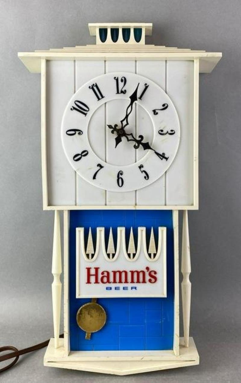 Vintage Hamms Beer Light Up Motion Advertising Clock