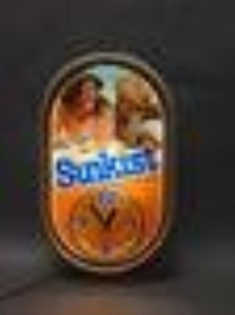 Vintage Sunkist Light Up Advertising Clock