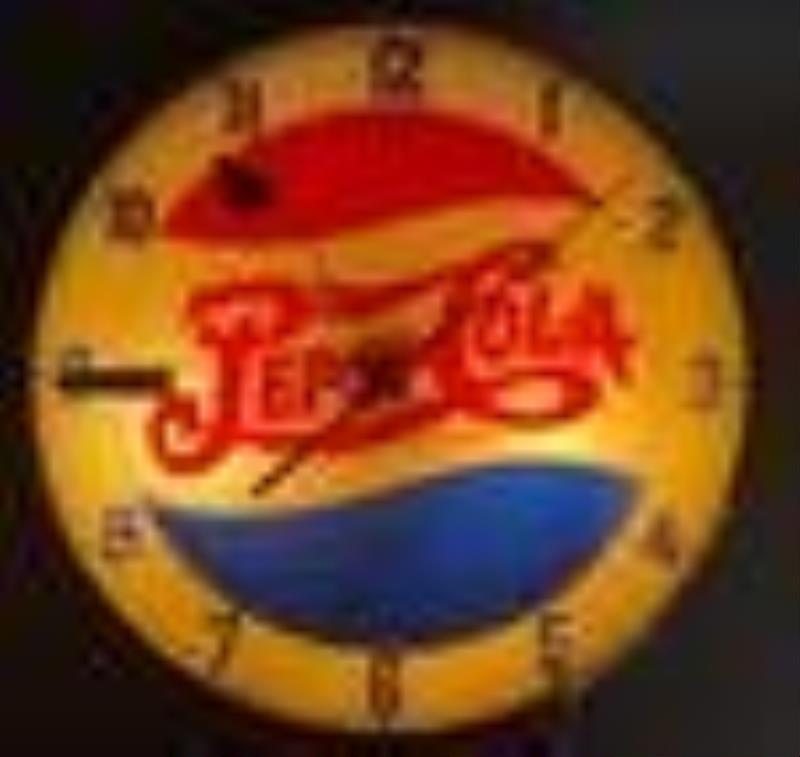 Vintage Pepsi Cola Light Up Advertising Clock