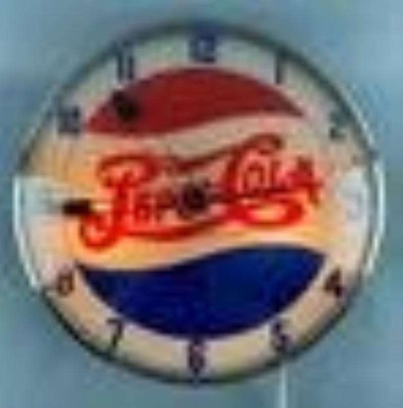 Vintage Pepsi Cola Light Up Advertising Clock