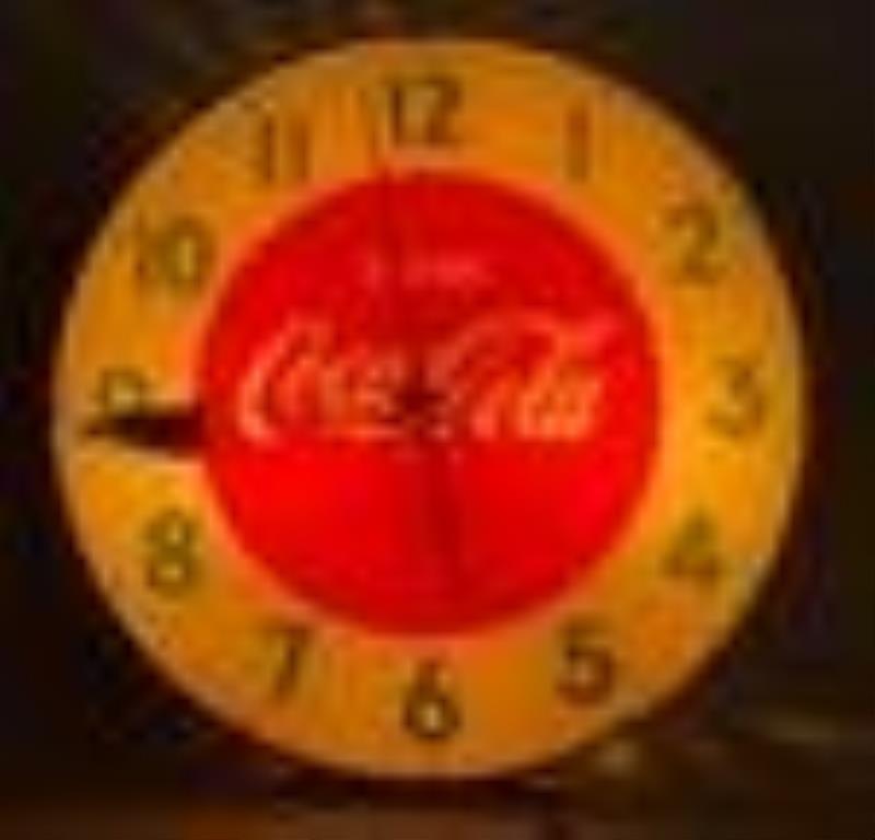 Vintage Coca Cola Light Up Advertising Clock