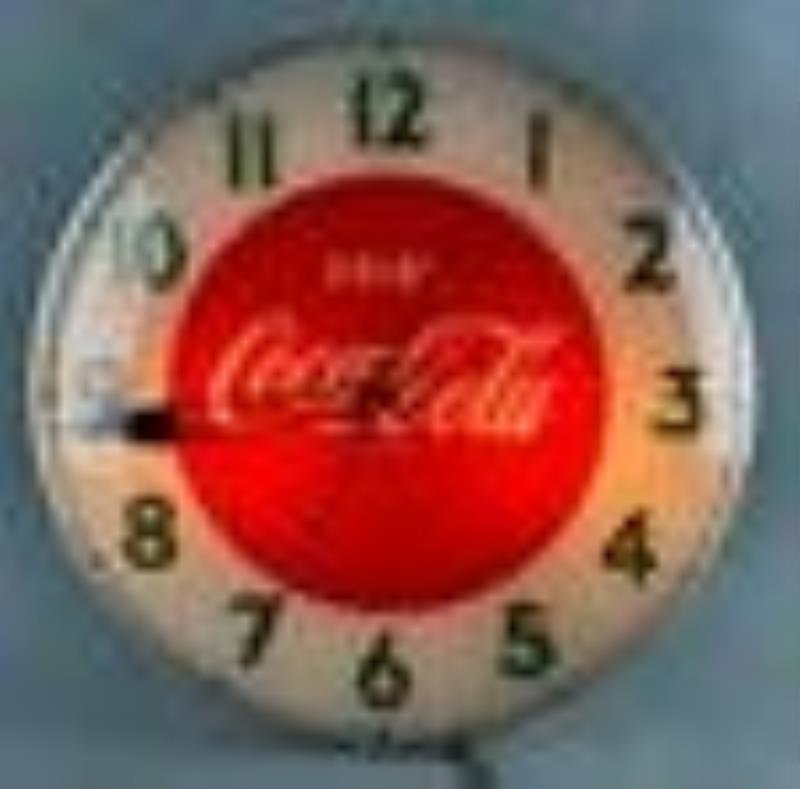 Vintage Coca Cola Light Up Advertising Clock