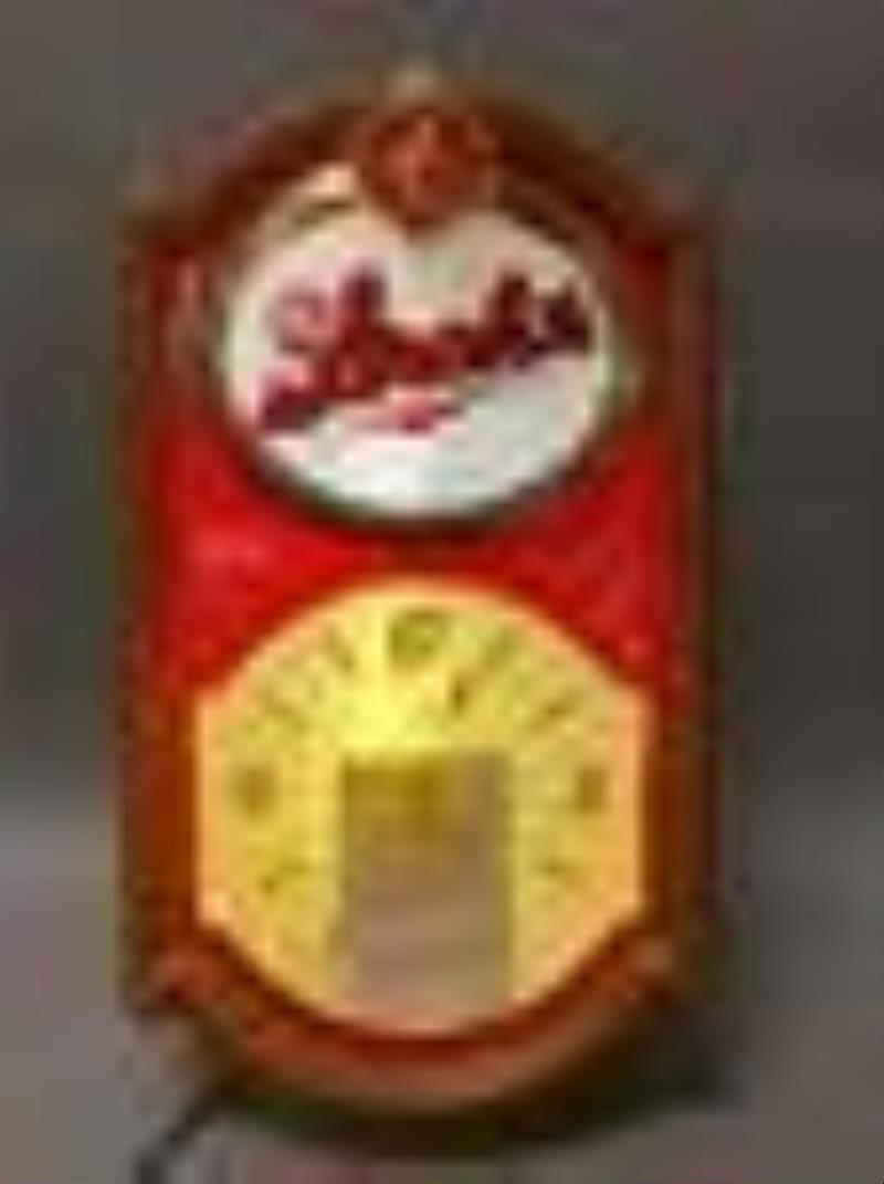 Strohs Beer Light Up Advertising Clock