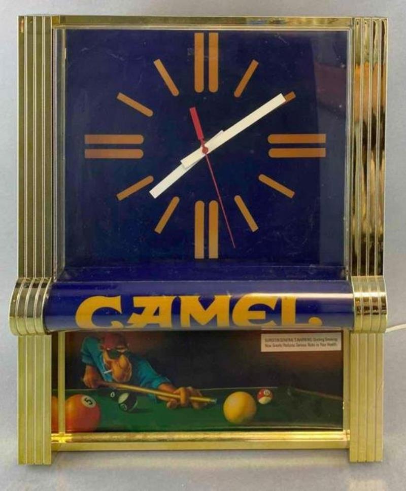 Camel Advertising Light Up Clock w Joe Camel