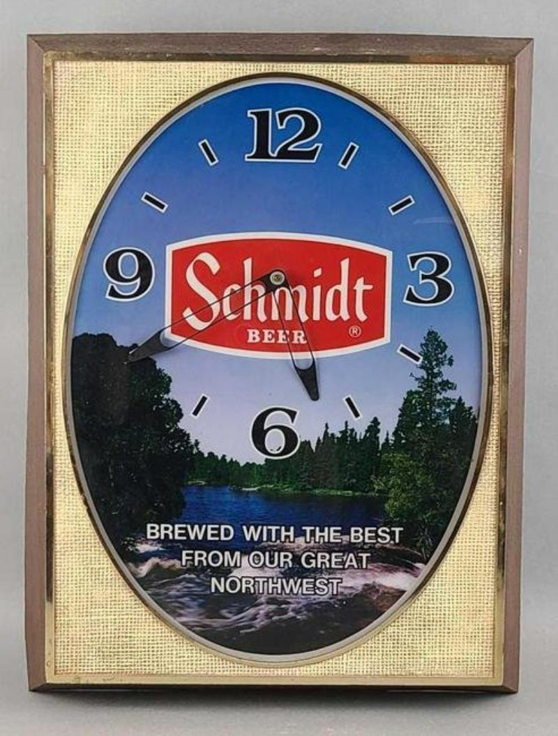 Vintage Schmidt Beer Advertising Clock