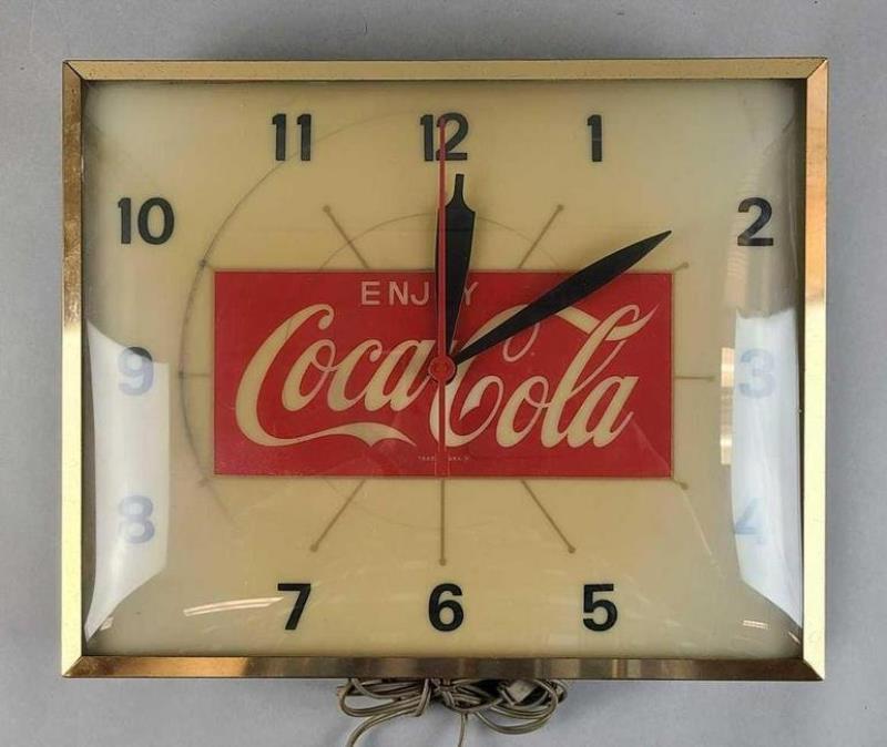 Vintage Coca-Cola Advertising Light Up Wall Clock