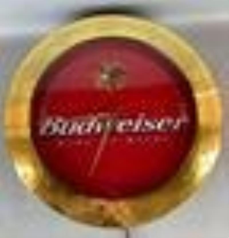 Budweiser Electric Analog Light Up Advertising Clock