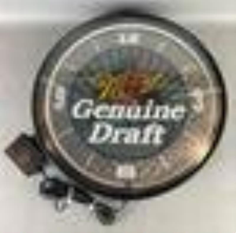 Miller Electric Analog Light Up Advertising Clock