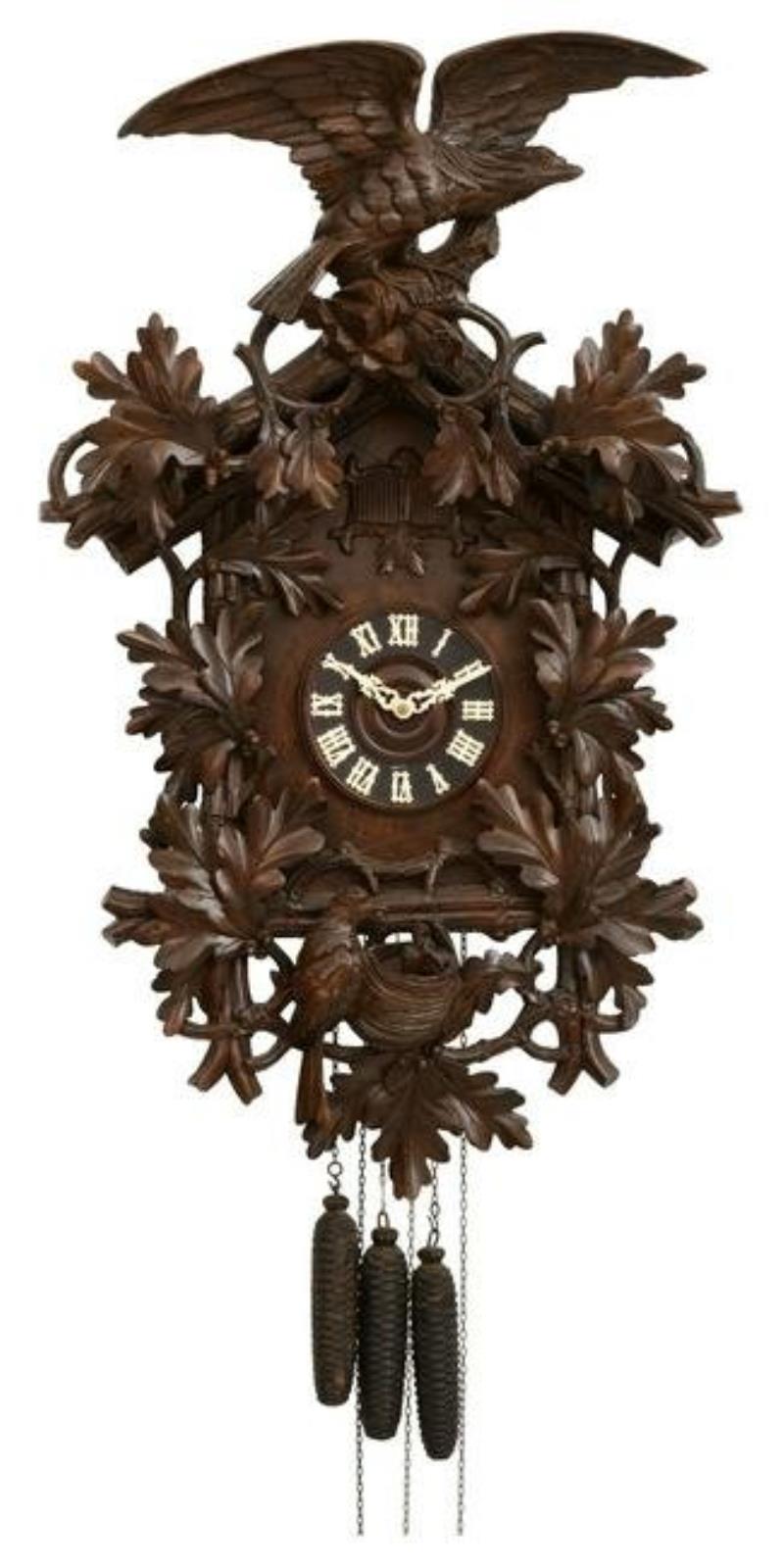 Black Forest Carved Musical Cuckoo Clock