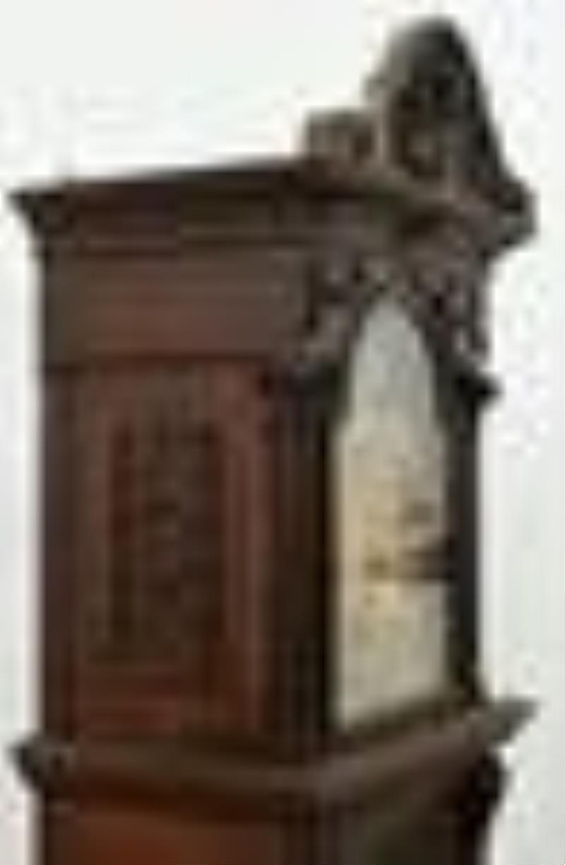 Theodore B. Starr Oak Nine-Tube Grandfather Clock