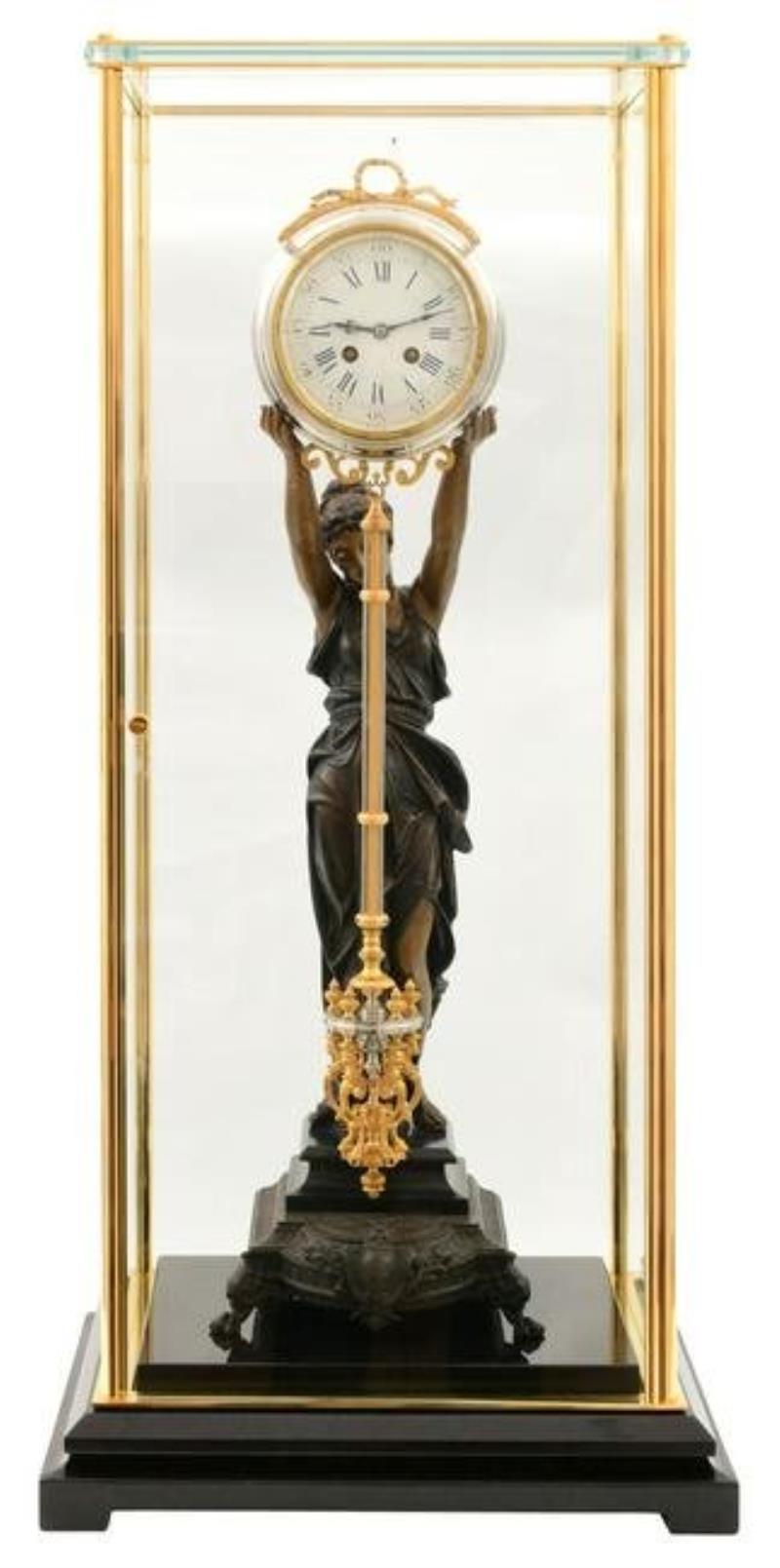 Andre Romain Guilmet Figural Mystery Torsion Clock