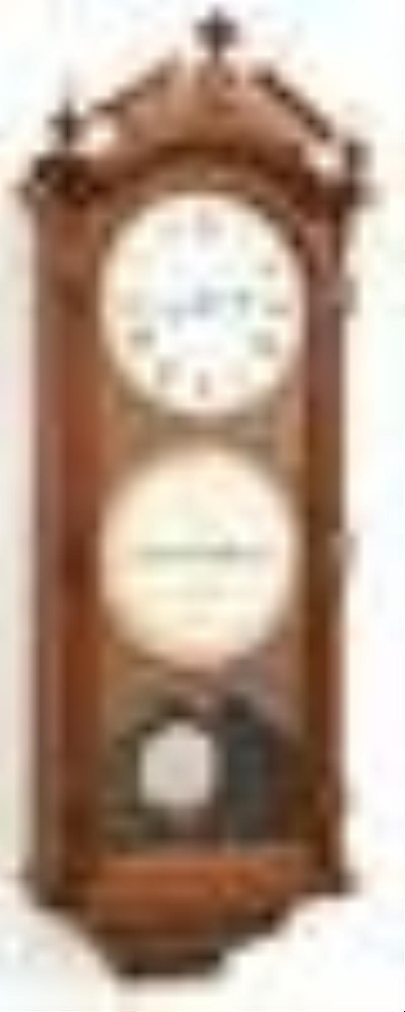 Ithaca \\\”Bank No. 2\\\” Hanging Calendar Clock