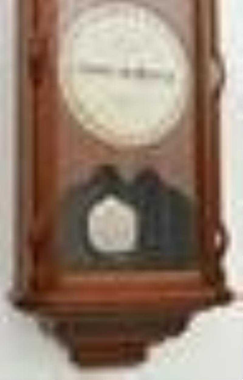 Ithaca \\\”Bank No. 2\\\” Hanging Calendar Clock