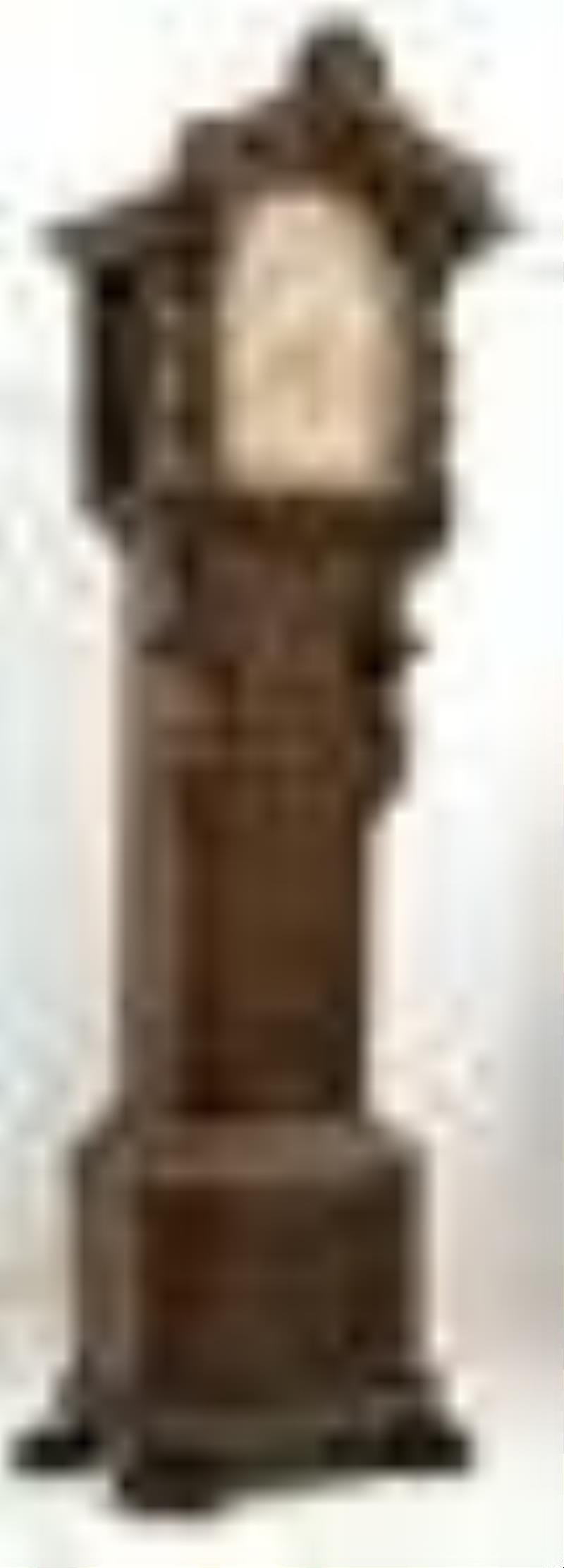 Oak Figural Carved Grandfather Clock