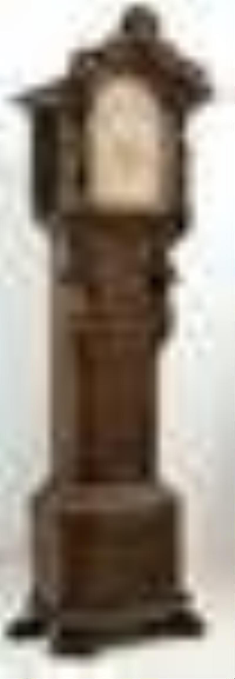 Oak Figural Carved Grandfather Clock