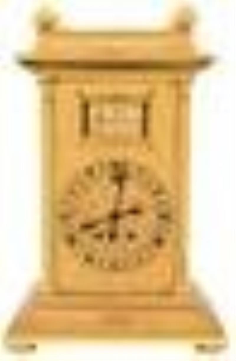 Gubelin Gilt Brass Automaton Clock
