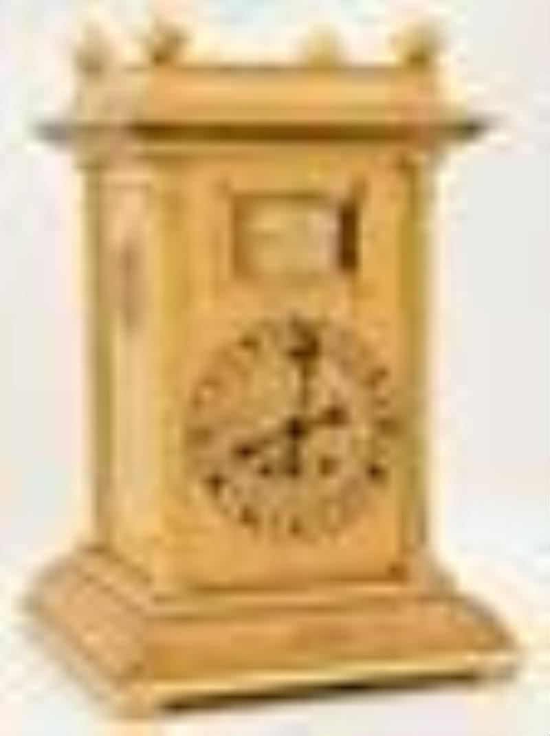 Gubelin Gilt Brass Automaton Clock