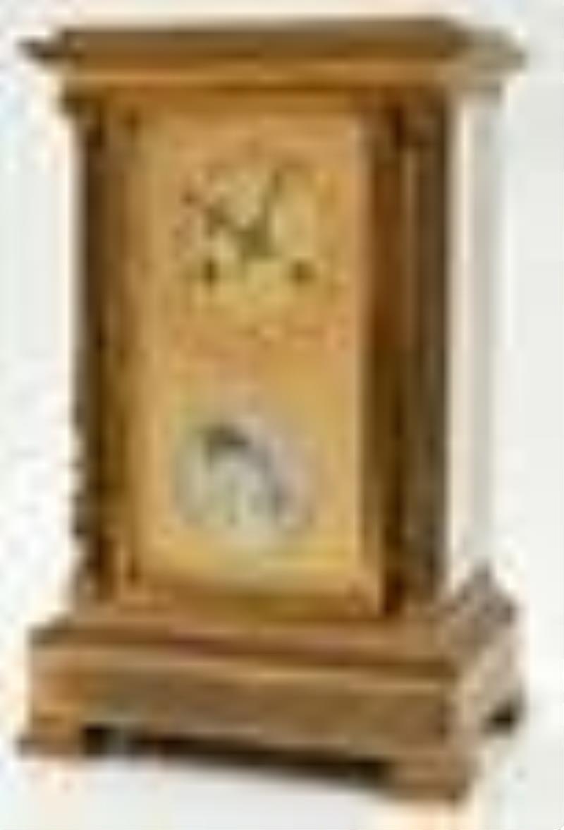 French Brass Crystal Regulator Clock with Mecurial