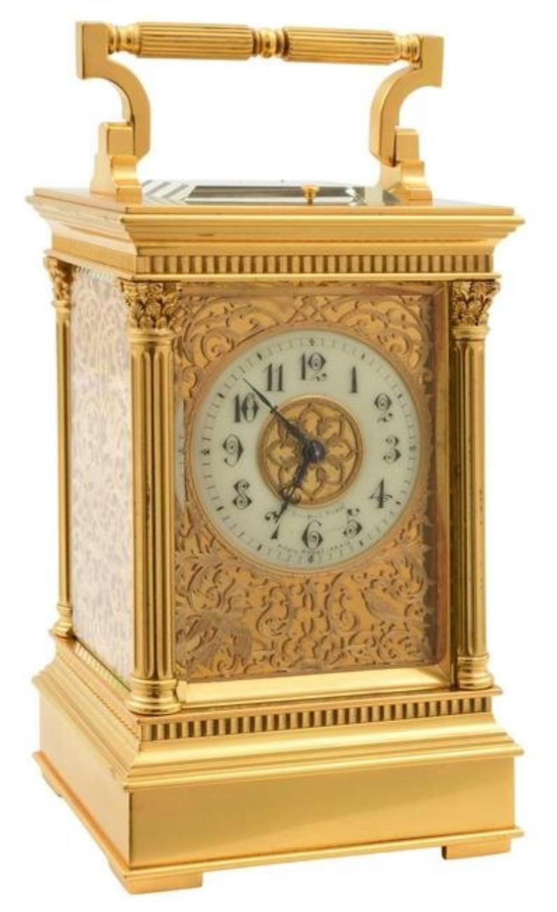 LeRoy & Fils Tandem Wind Hour Repeater Carriage Clock
