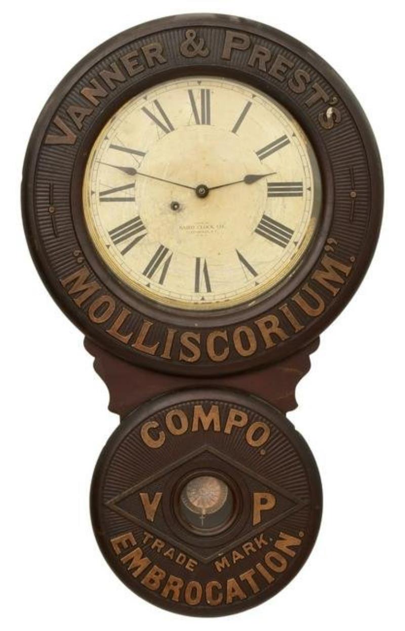 Baird Clock Co. ”Vanner & Prest’s” Advertising Clock