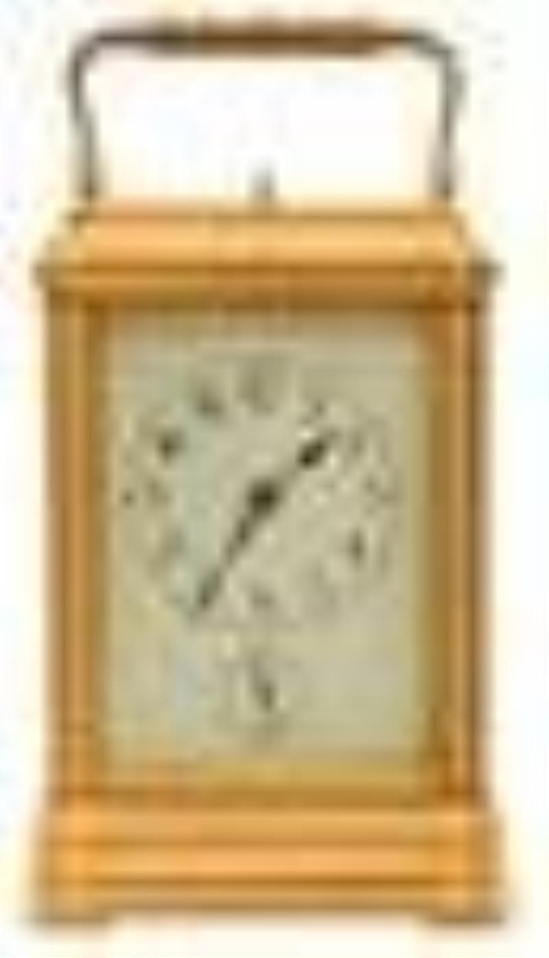 French Brass Quarter Striking Carriage Clock for J.E.