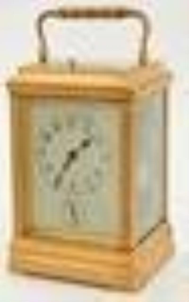 French Brass Quarter Striking Carriage Clock for J.E.