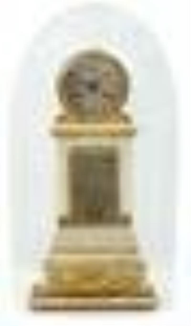 French Marble & Gilt Bronze Silk Thread Mantel Clock