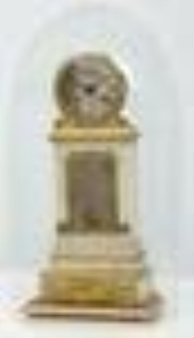 French Marble & Gilt Bronze Silk Thread Mantel Clock