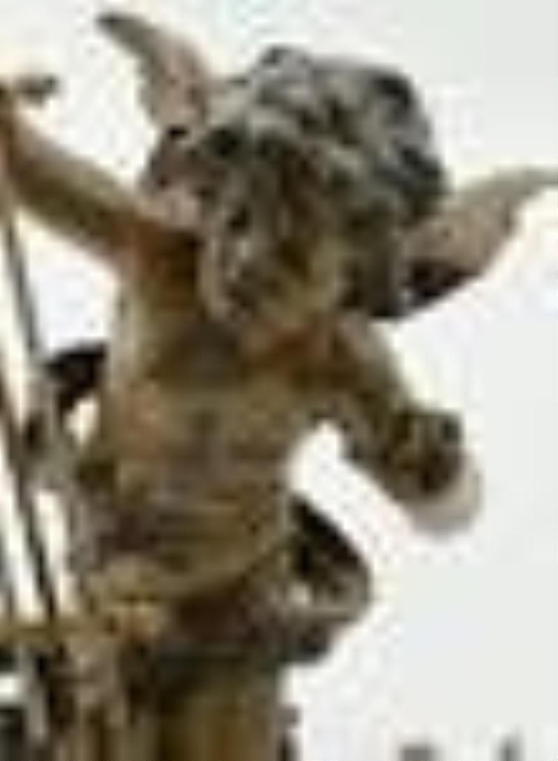 French Figural Swinger Clock, \\\”Chasse Aux Papillons\\\”