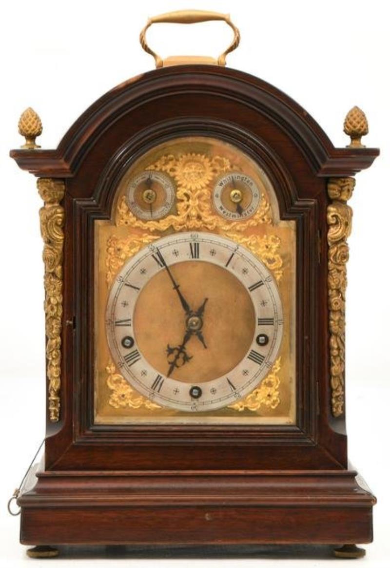 Winterhalder & Hofmeier Mahogany Bracket Clock