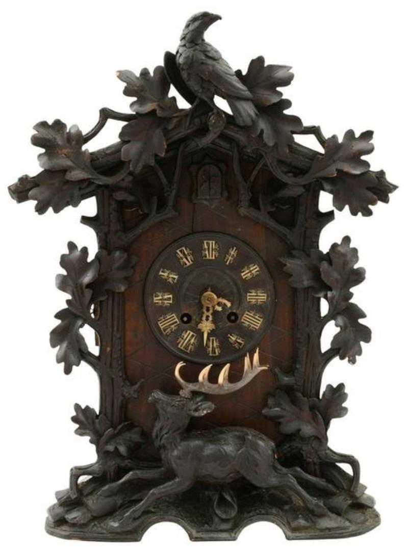 Black Forest Carved Shelf Cuckoo Clock