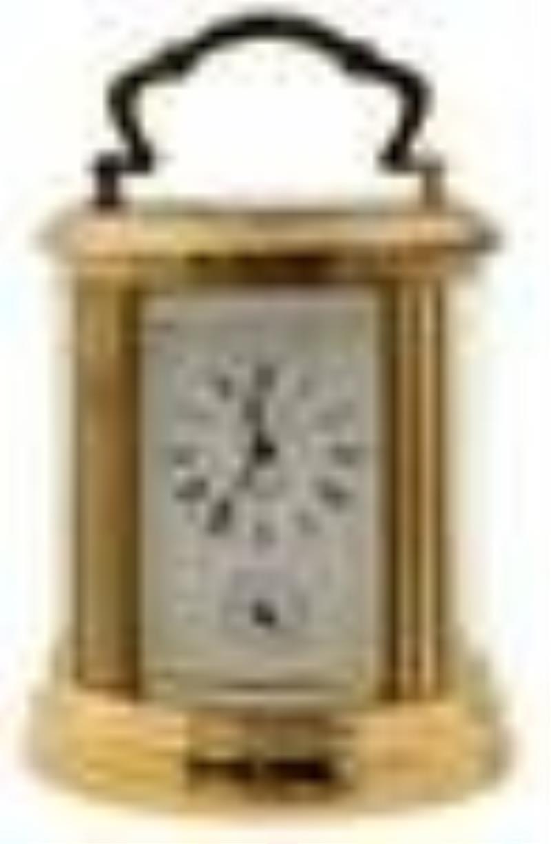 L’Epee Miniature Oval Carriage Clock with Alarm