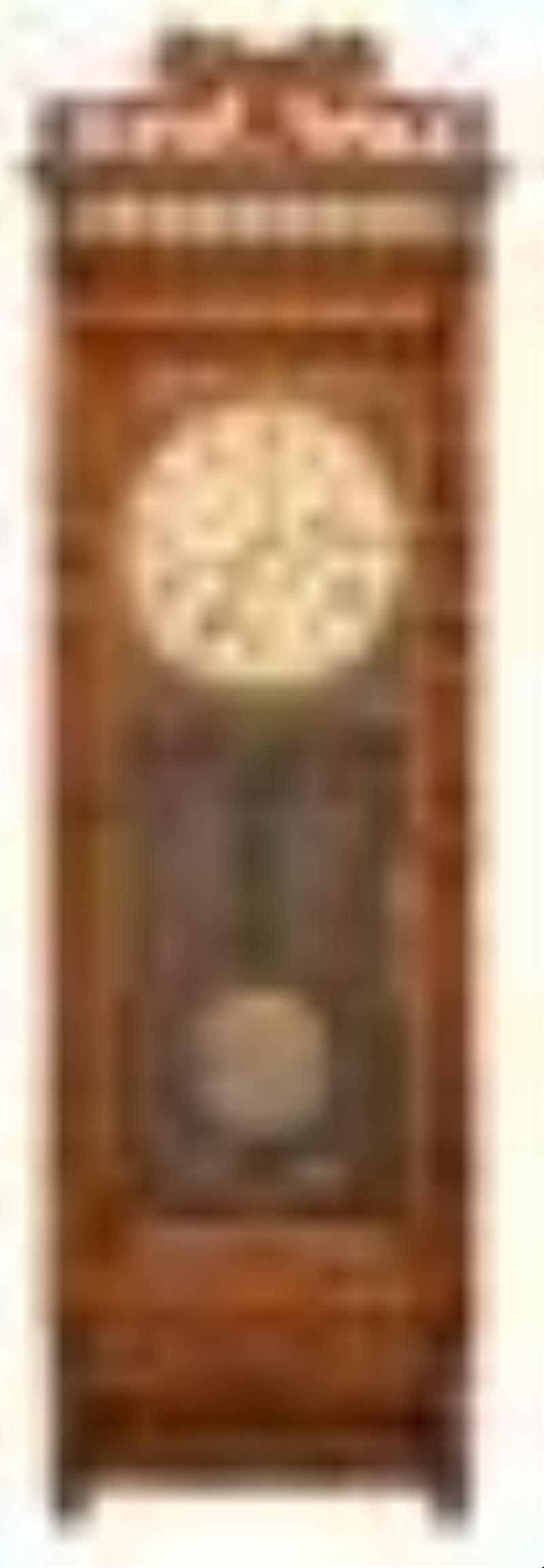 Ansonia Clock Co. \\\”Santa Fe\\\” Oak Wall Clock