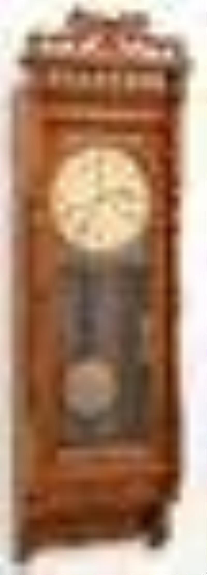 Ansonia Clock Co. \\\”Santa Fe\\\” Oak Wall Clock
