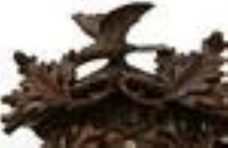 Black Forest Carved Double Fusee Cuckoo Clock