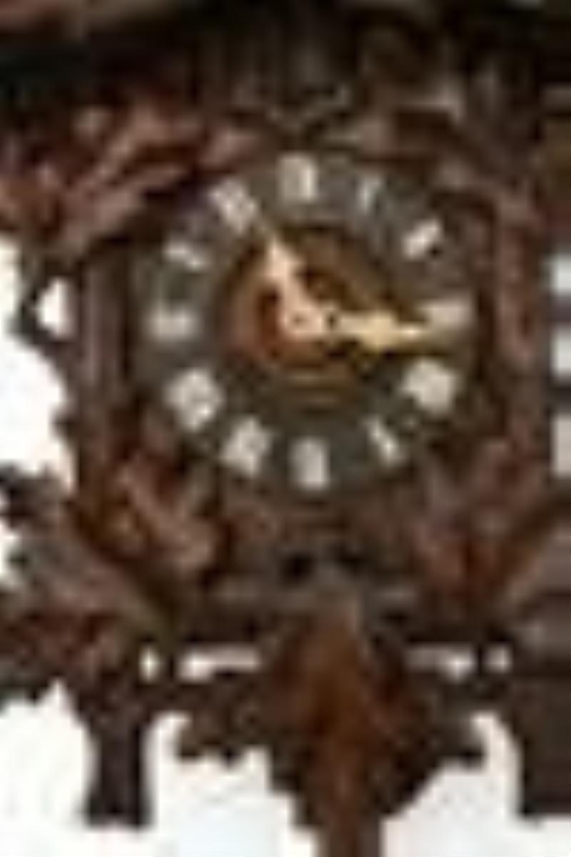 Black Forest Carved Double Fusee Cuckoo Clock