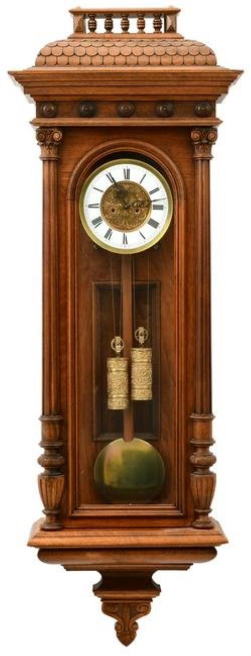 Alt Deutsch Two-Weight Vienna Regulator Clock