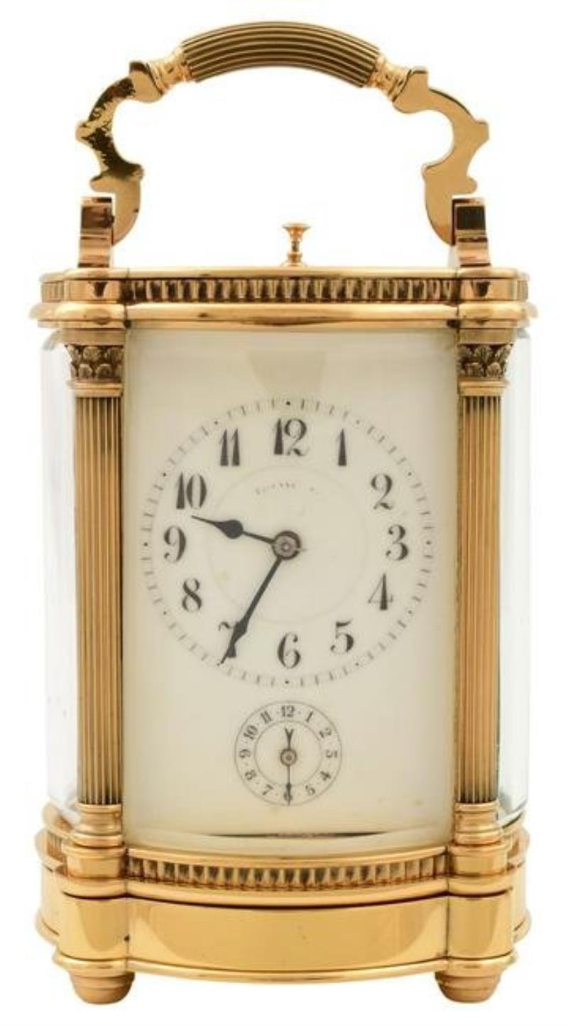 Tiffany & Co. Oval Repeater Alarm Carriage Clock