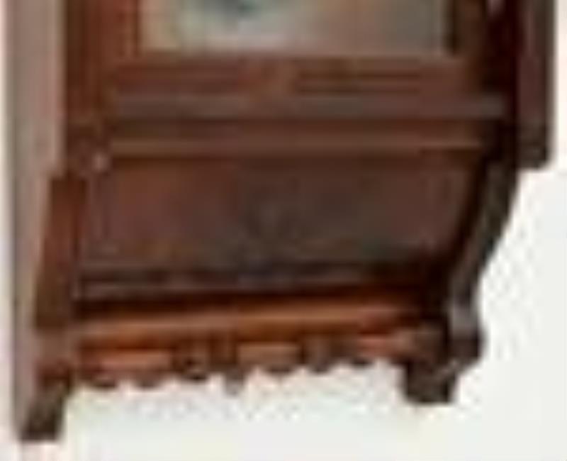 Ansonia Clock Co. \\\”Santa Fe\\\” Walnut Wall Clock