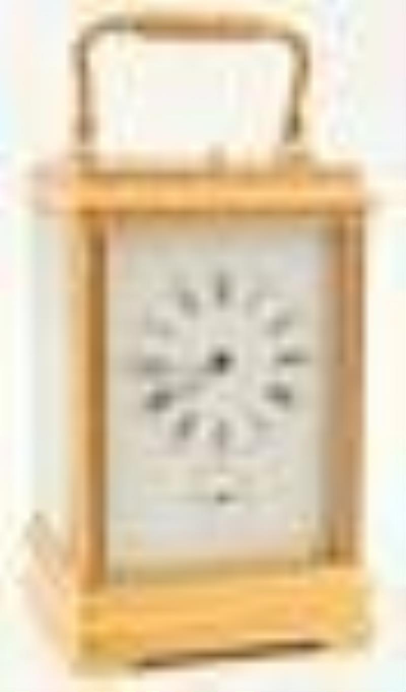 Tiffany & Co. Brass Repeater & Alarm Carriage Clock