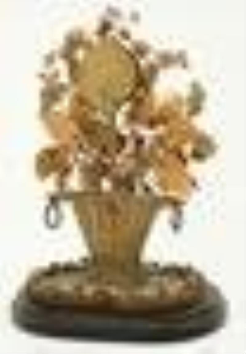 Austrian Zappler Clock with Flowers & Insects