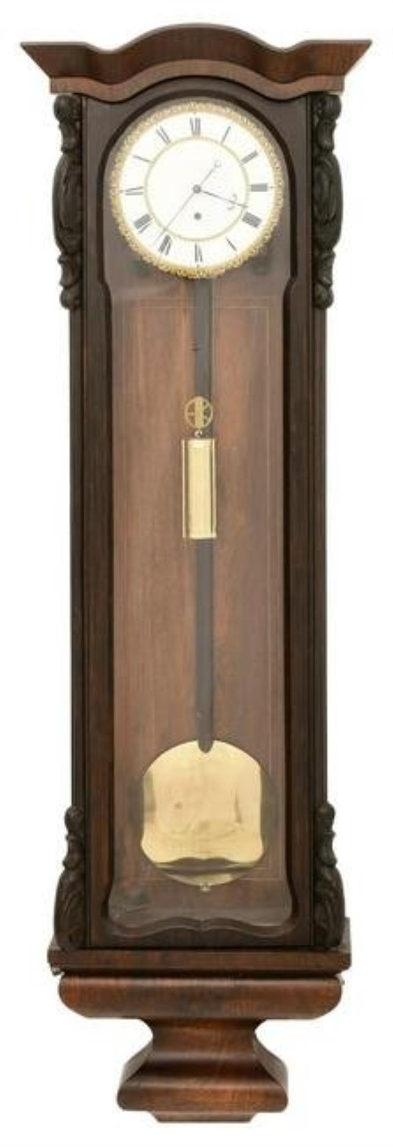 Biedermeier Single Weight Vienna Regulator Clock