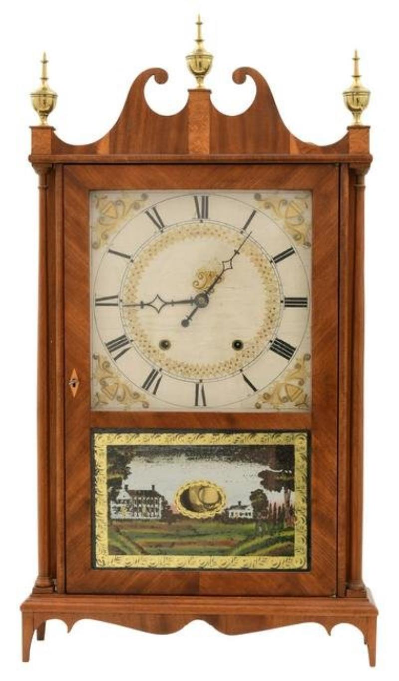 Eli Terry & Sons Pillar & Scroll Mantel Clock