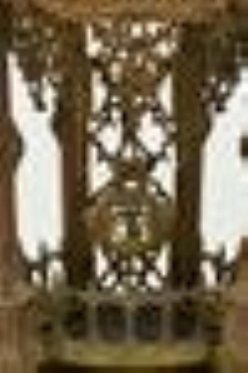 French Bronze & Marble Cathedral Clock