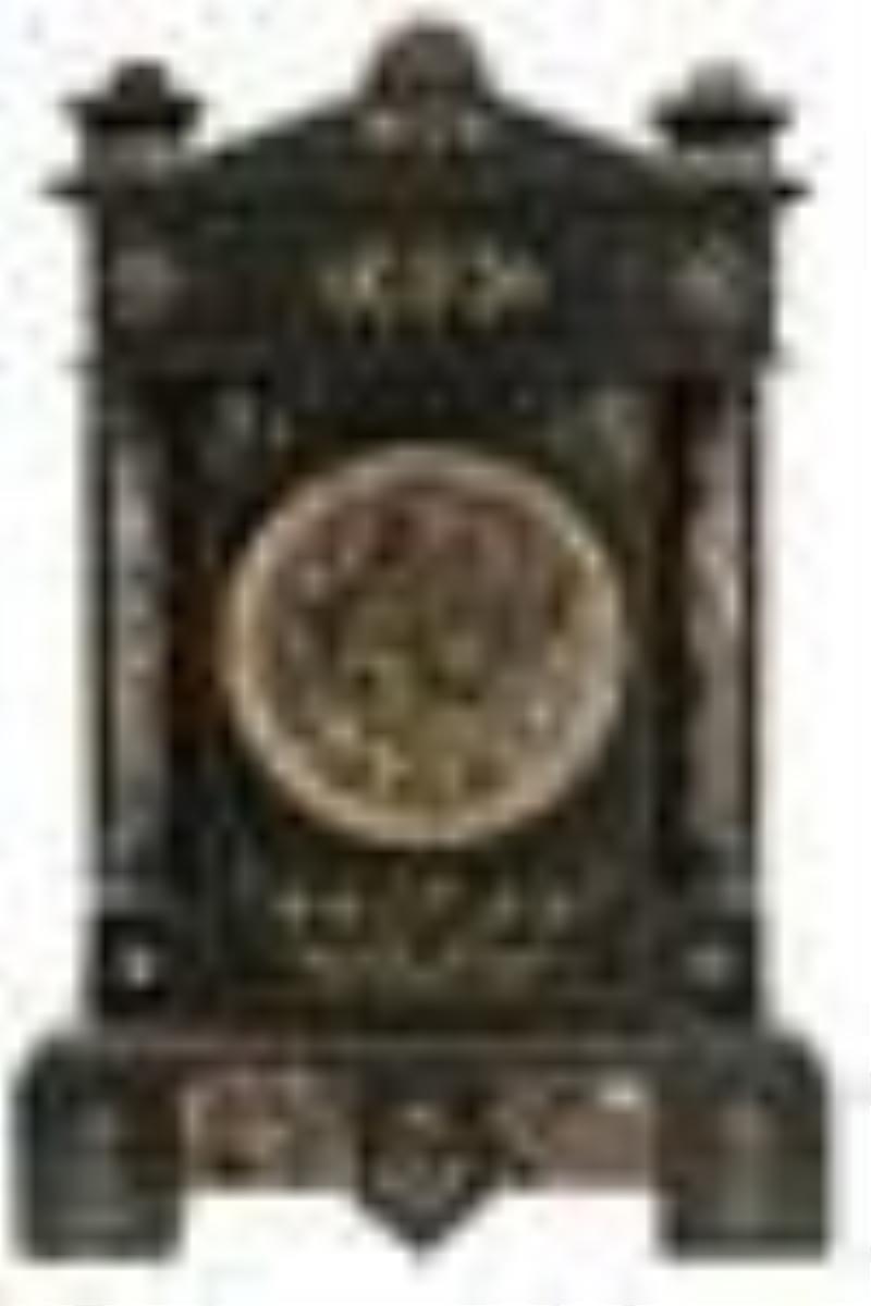 French Marble & Slate Mantel Clock